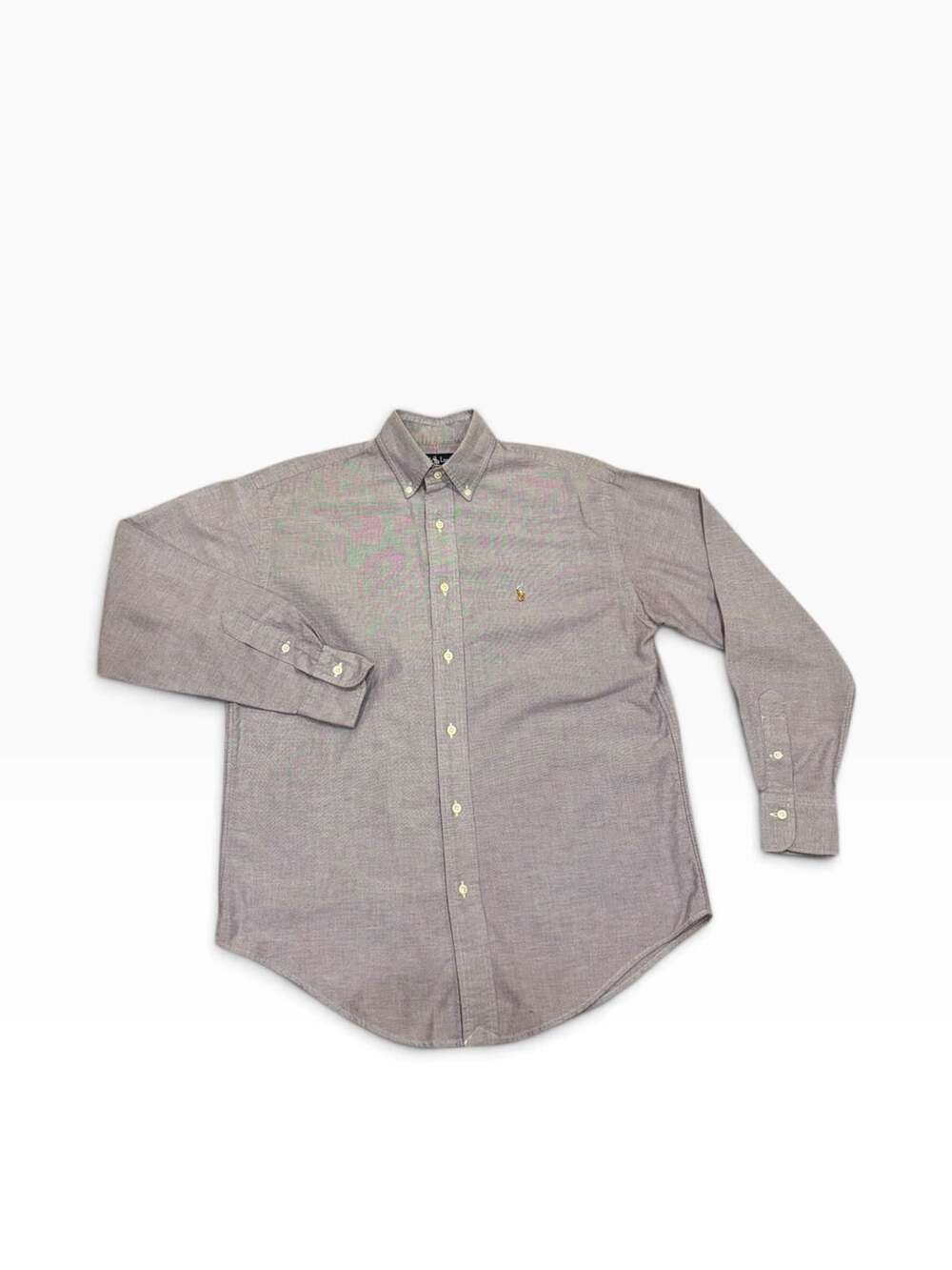 Ralph Lauren Classic Fit Long Sleeve Oxford Shirt Gray Size 6